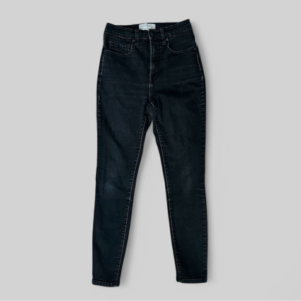Everlane High Rise Skinny Ankle Jean Faded Black Size 27